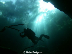North Florida cave diver; ISO: 64, f/2.8, Exp: 1/164 by Nate Ewigman 